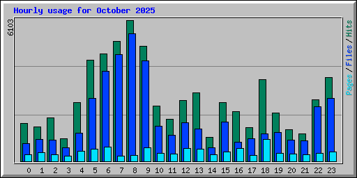 Hourly usage for October 2025