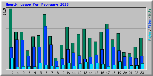 Hourly usage for February 2026