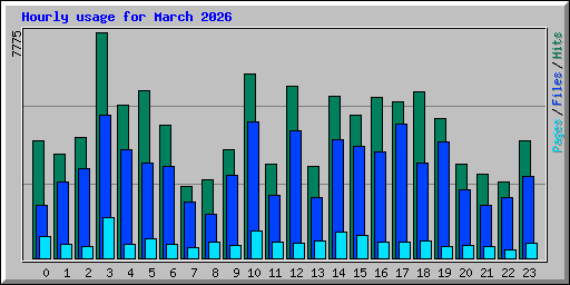 Hourly usage for March 2026