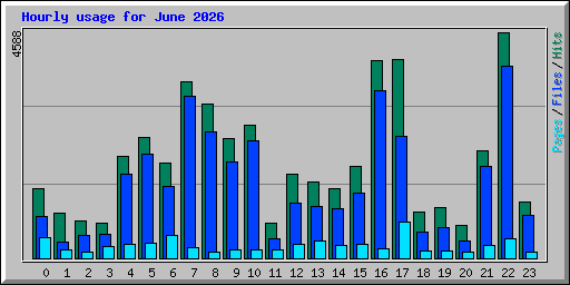 Hourly usage for June 2026